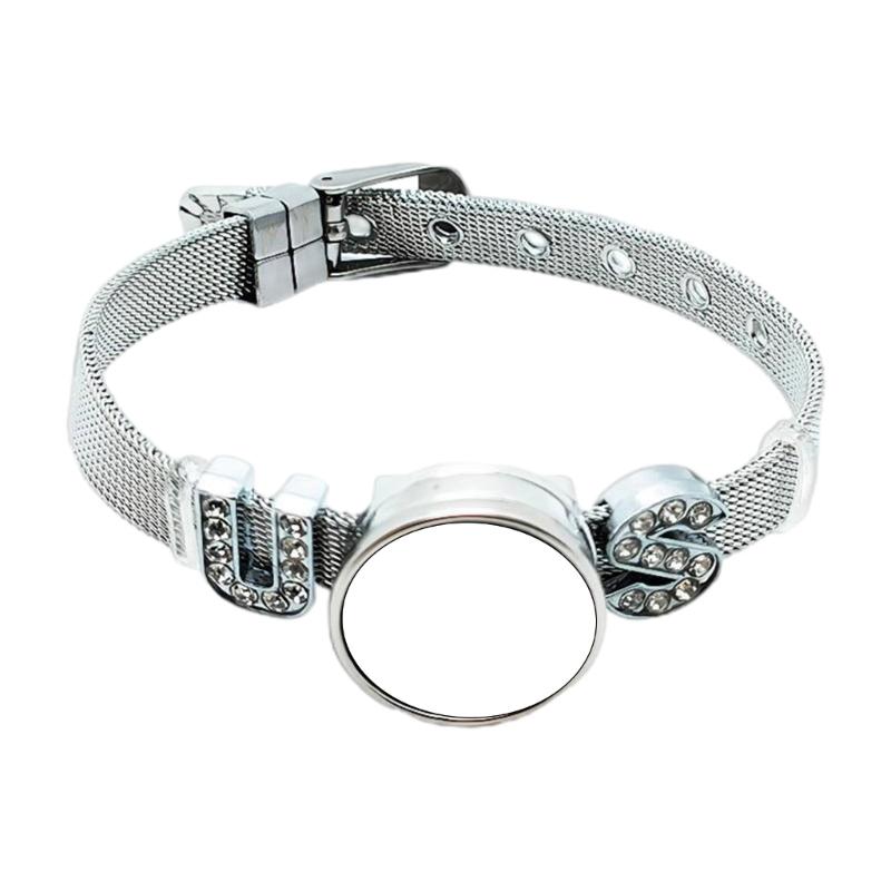 Sublimation Round Bracelet Trays Blank Base Bracelets Heat Transfer Blank Bracelet Stainless Steel Personalized Bracelet