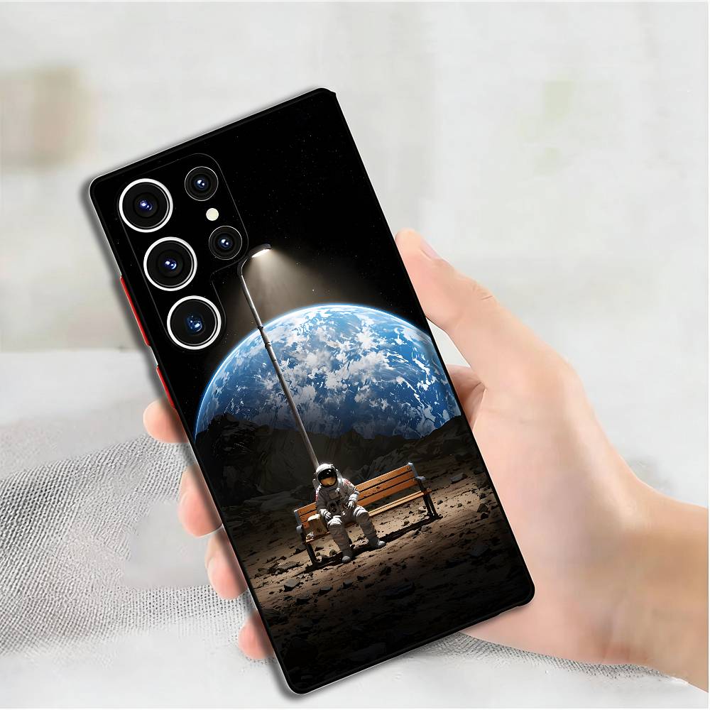 Magic Astronaut Silicone Case For Samsung S25 24 23 22 21 20 Plus Ultra 5G Lite Shockproof Cover