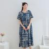 DIMANAF 2025 Women Plus Size Spring Summer Dress Floral Dress Basic Vintage Loose Long Dress Maxi
