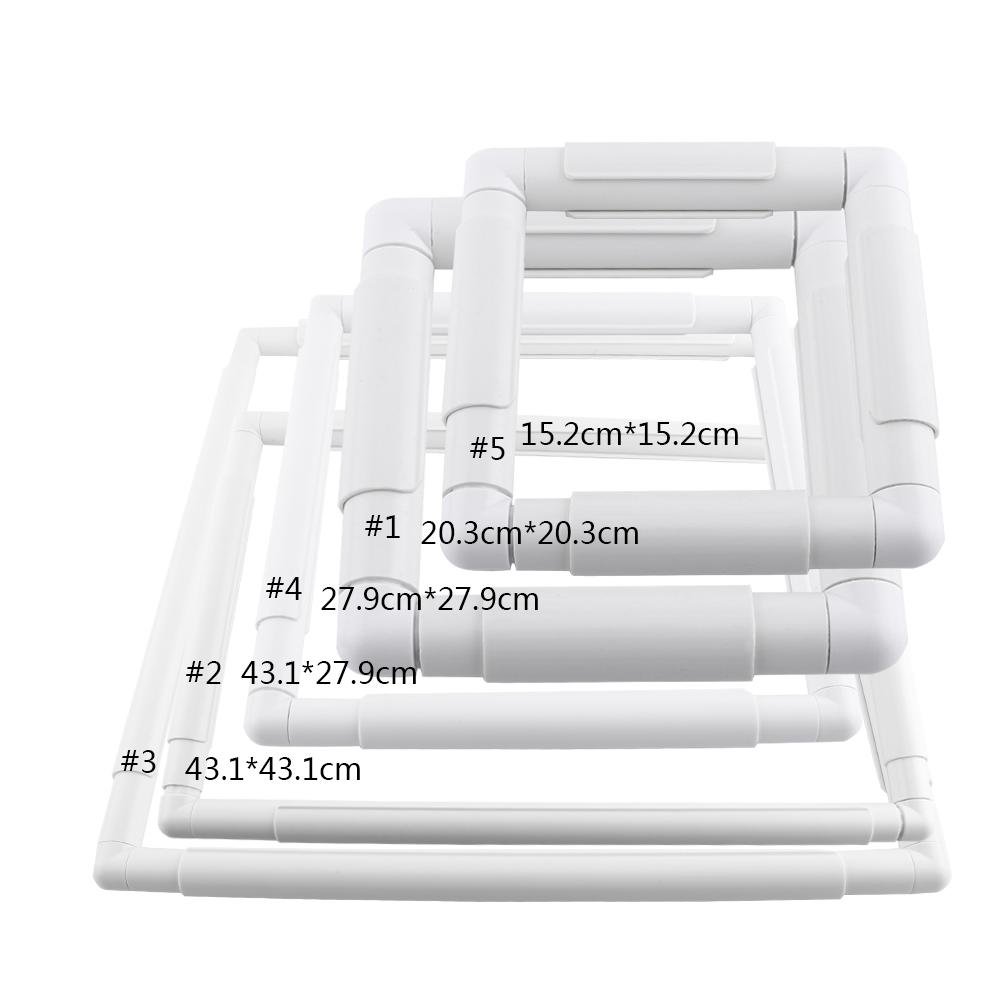 Square Rectangle Plastic Clip Frame for Embroidery Cross Stitch Quilting Needlepoint Tool