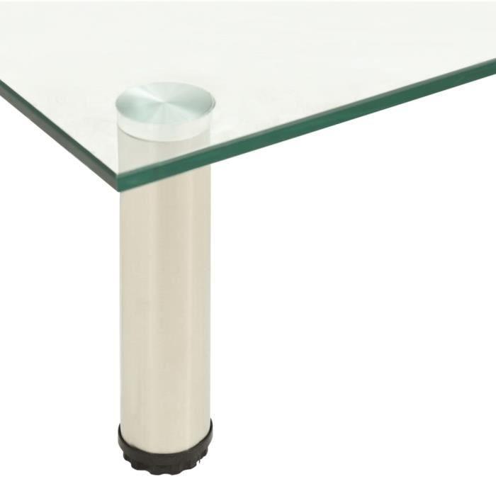 Meuble TV - VIDAXL - 322763 - Verre Trempé - 60x35x17 cm - Design Contemporain