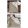 Korean Fashion Vintage Elegant Camellia Printed Square Scarf For Women