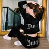 DRIPX Dames Y2K Jogging Tweedeelige Set met Capuchon Herfst Winter Jogger Comfortabele Broekpak Lange Mouwen Jas en Broek Casual Sets