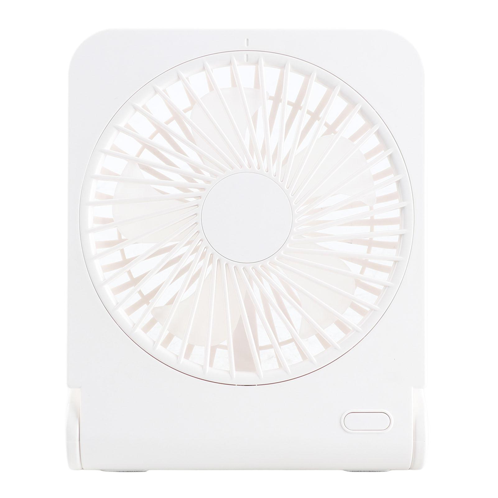 

Настольный вентилятор 3 скорости Низкий уровень шума Портативный Перезаряжаемый Мини-вентилятор для автомобиля Дома Кемпинга Белый