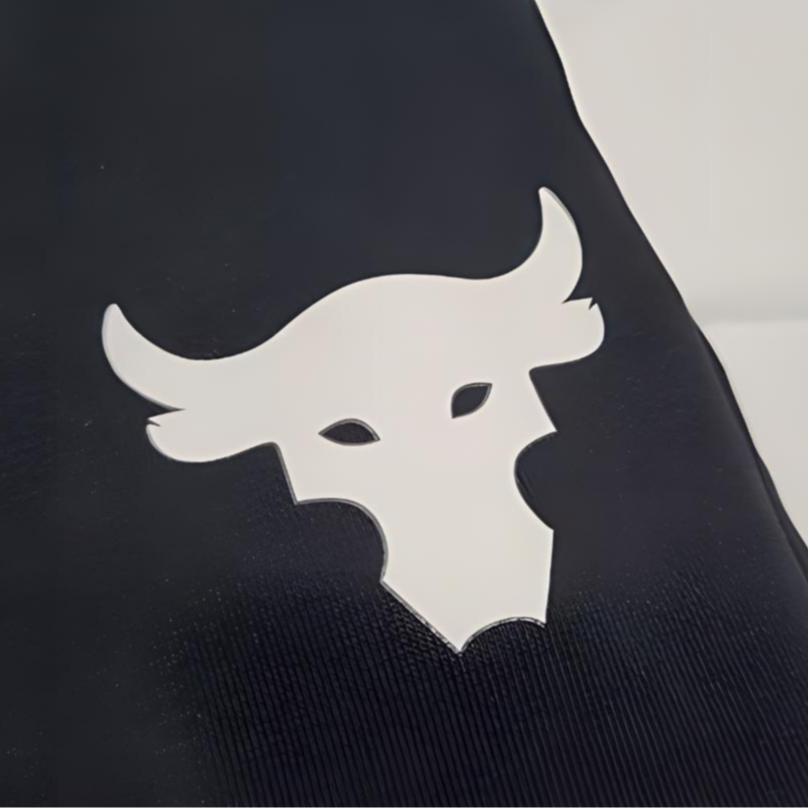 Under Armour Project Rock Terry Joggers Logo Print Mid Rise Cuffed Casual Pants Men Joggers Black 1355634-002