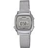 [Casio] LA670WEM-7 Women's Digital Watch - Silver Mesh Band