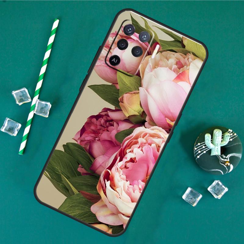 Peonies Beautiful Flower Phone Case For Oppo A18 A38 A58 A78 A98 A40 A60 A80 A91 A15 A17 A74 A94 A54 A57S A16 A76 A96