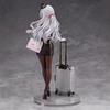 Shiori Awahara Stewardess Anime Figure Original Art Boxed Collectible Statue Desktop Ornament Silver Haired Model For Collection