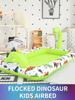 JILONG Portable Elevated Children's Inflatable Bed, Foldable Flocking Air Mattress for Lazy Breaks.