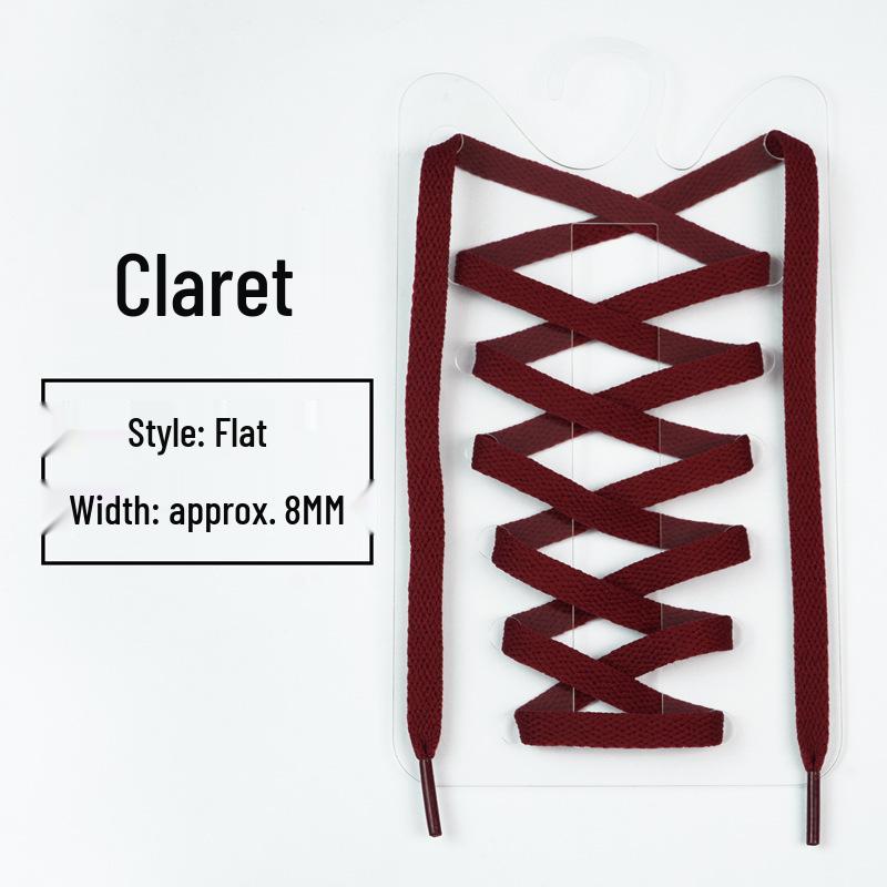 8mm Multi-Color Flat Shoelaces for Casual, Sneakers, Canvas, Basketball, and Skate Shoes (One Pair)