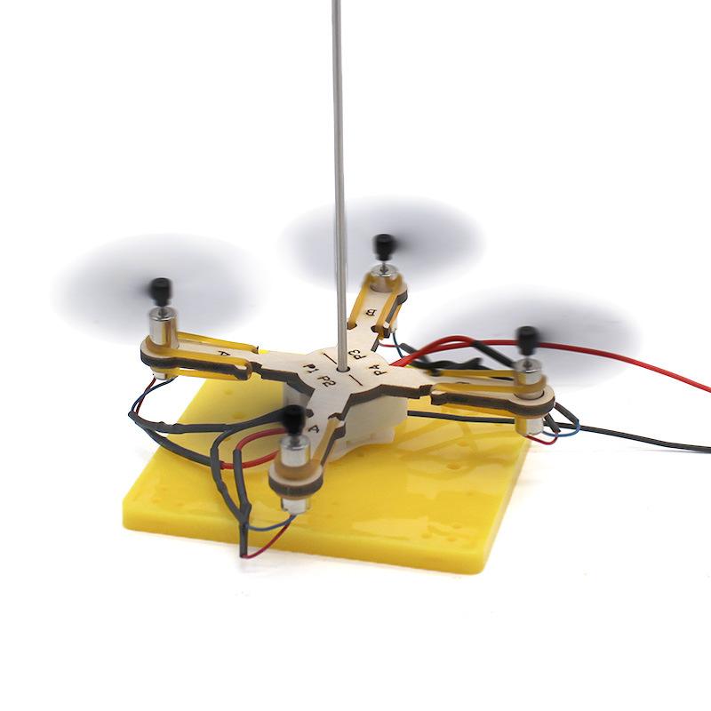 1 Set Teknoloji Fizik Öğretim Aracı Kendin Yap 4 Kanatlı Drone Modeli Çocuk Bilim Oyuncağı Helikopter Oyunu Öğrenme Bulmaca Oyuncakları