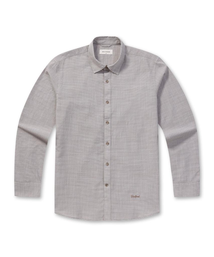 BRENTWOOD Bamboo Micro Gingham Casual Shirt Brsam25441Bex