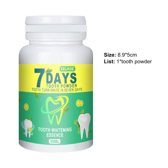 50 ml Zahnpulver zum Aufhellen, Entfernen von Rauchflecken, Entfernen von Kaffeeflecken, Teeflecken, Reduzieren von Plaque, Zahnpflege 