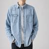Levi's French Denim Long Sleeve Shirt Light Blue Men 004KH-0000