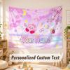 Custom Name Text Tapestry,Kirby Boho Wall Hanging, Decorative Backdrop Tapestry For Room