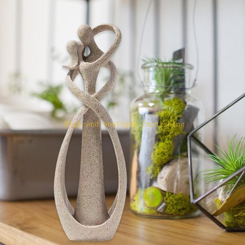 

Елегантна скульптура закоханої пари Декоративна фігурка закоханих з полімерних смол для вітальні або спальні Настільний Декор для книжкових полиць China Mainland