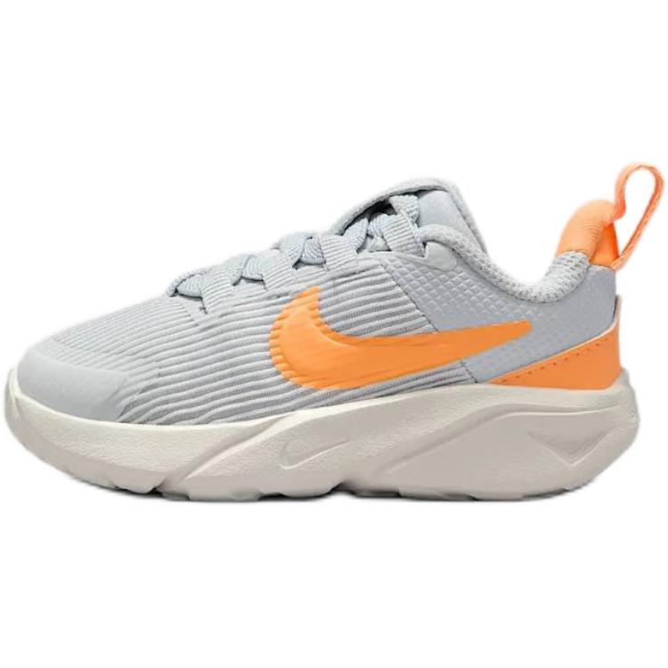 Nike Star Runner 4 Soft Comfortable Non-Slip Durable Low-Top Walking Shoes Baby Shoes White Gold DX7616-008