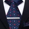 Men's Retro Floral Tie, Pocket Square & Tie Clip Set for Weddings
