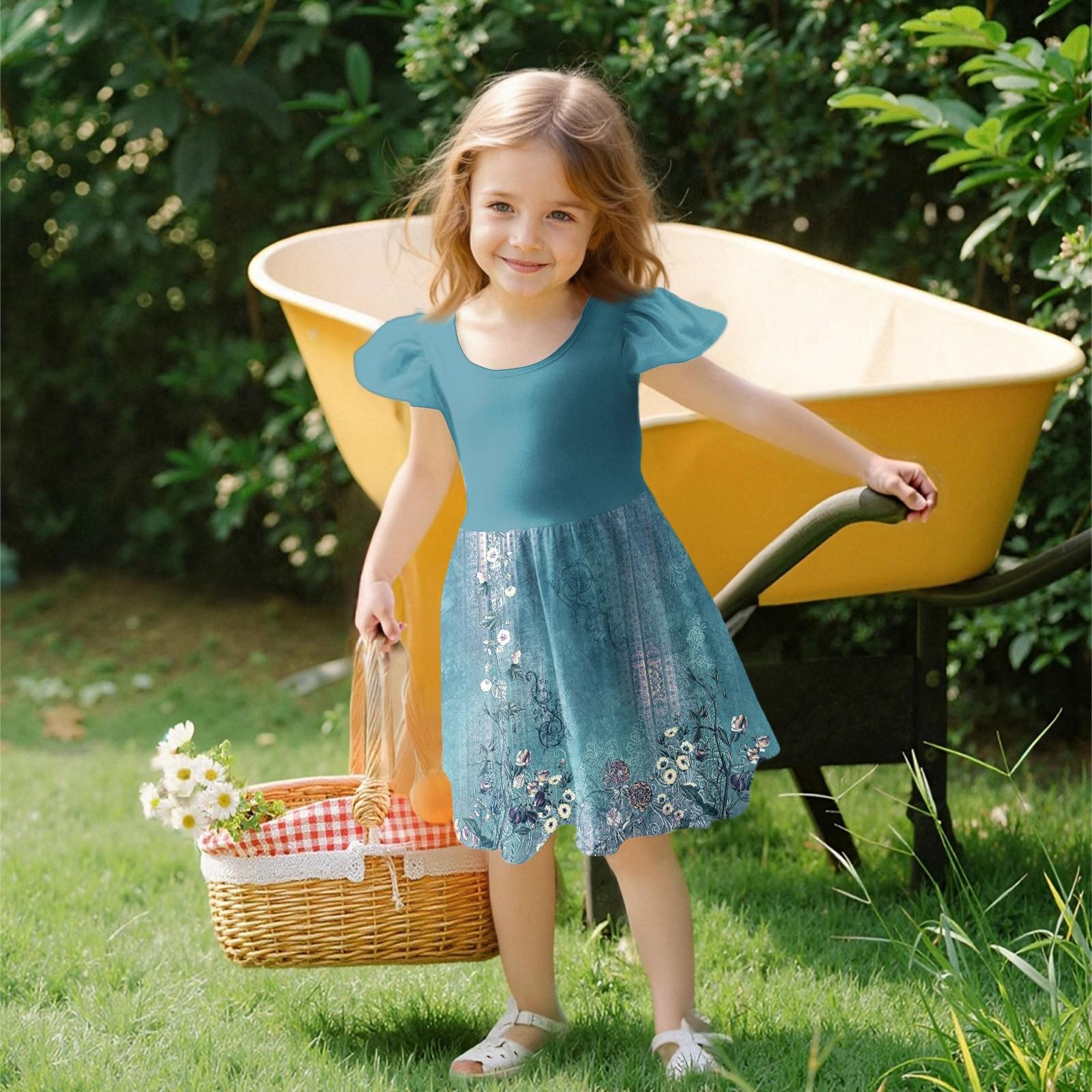 

Девочки Платье с рукавами для малышей Платья Повседневные платья для вечеринок и школ Одежда для девочек 150