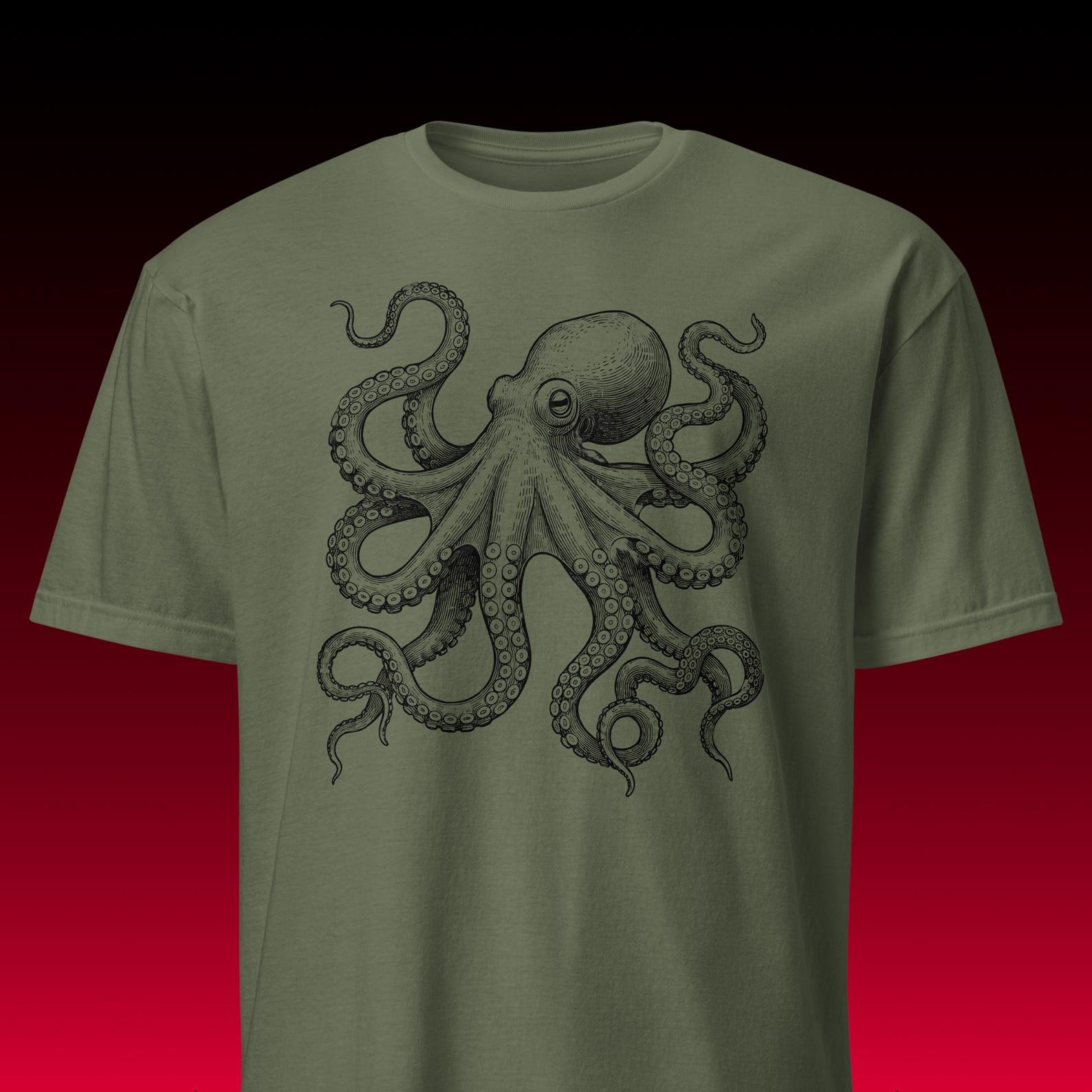 Vintage Octopus Tee | Dark Academia Aesthetic | Nautical Kraken Shirt 4XL