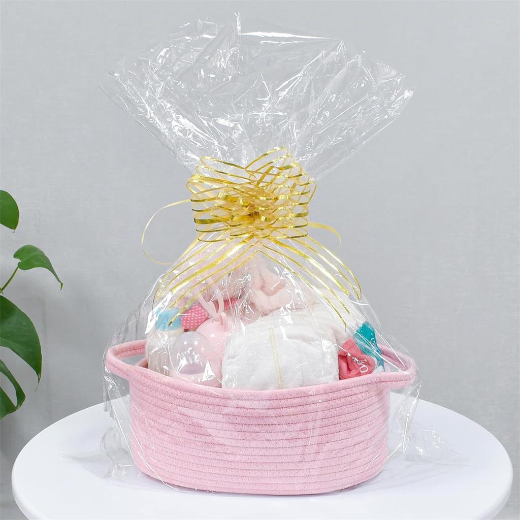Multipurpose Basket with Cotton Rope Stylish Cotton Rope Basket Ideal For Organizing Toy, Clothes, And Office Supplies