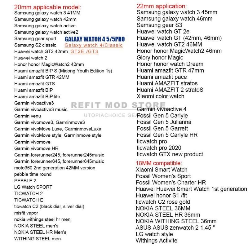 Classic Stainless Steel Band for Samsung Galaxy Watch 42mm 46mm 3 4 5pro 45mm 44mm 22mm 20mm Strap Bracelet for Huawei GT2 GT3PRO