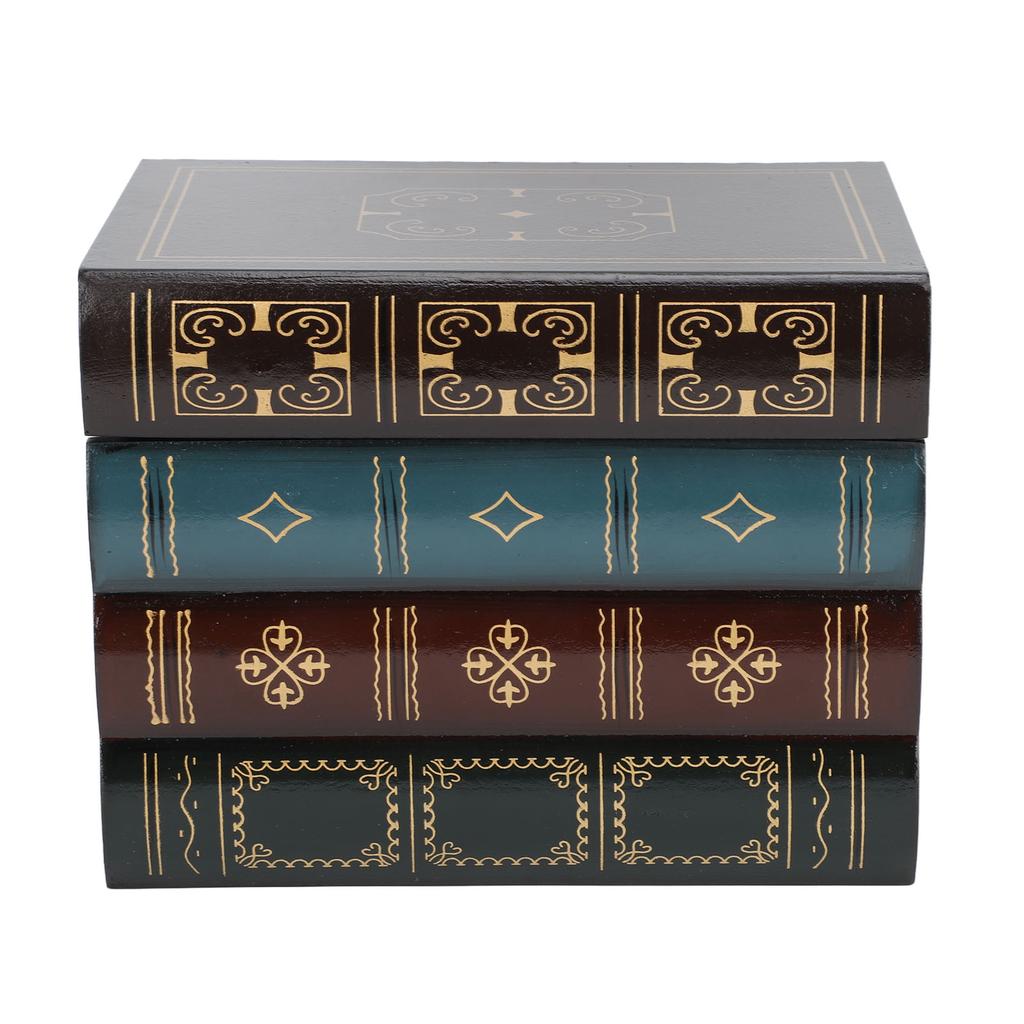 Aufbewahrungsbox in Buchform Antik Vintage Dichtfaserplatte Vielseitige Fake-Buch-Dekoration für Café Bücherregal Foto-Requisiten