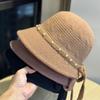 New Style Woolen Fisherman Hat for Women French Retro Autumn and Winter Versatile Warm Face Showing Small Basin Hat Elegant Bucket Hat