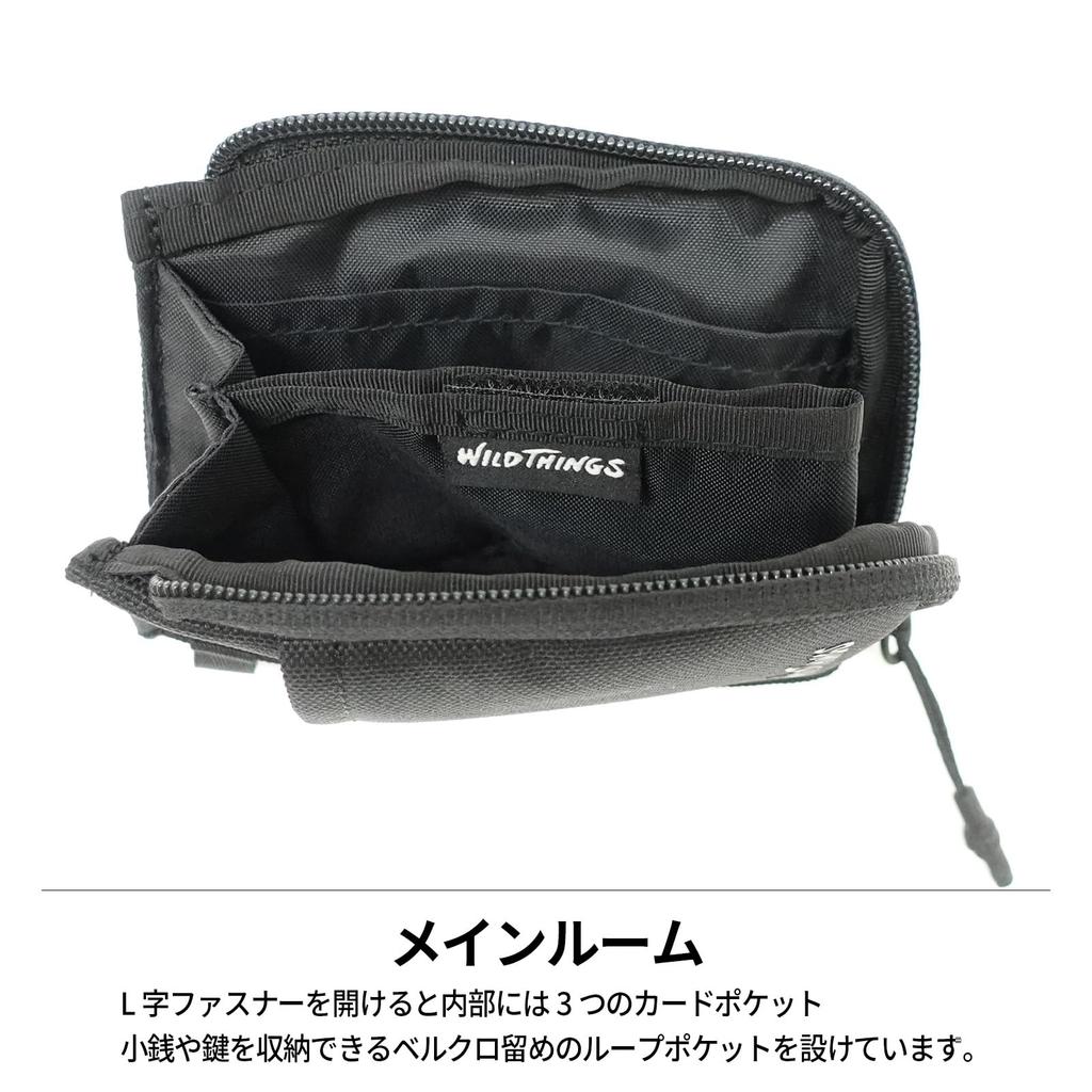 Vertical Solid Coin Bill Card Compact Multi-Wallet WT-380-3410, Wallet, Cordura, Black, Storage, Storage, Pockets, Lightweight,