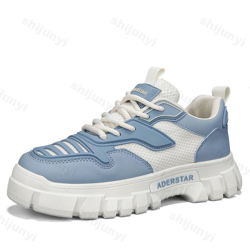 

Niche Casual Sports Shoes for Men 2026 Summer Mesh Breathable Fashi Low Top Sports Shoes Comfortable Versatile Chunky sneakers 39 синий