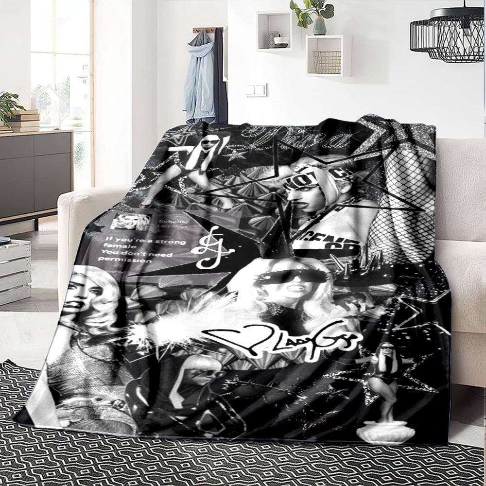 Gaga Print Flannel Blanket High Quality Warm Comfortable Cover for All Seasons Perfect for Gifts Home Decor