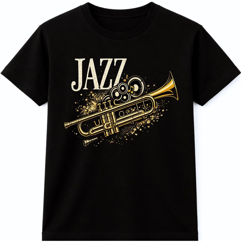 Jazz Trumpet T Shirt Musician Brass Instrument Graphic Tee Jazz Band Shirt L