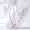 Candy color beaded butterfly pendant necklace female niche sweet and cute girl wind collarbone chain new accessories