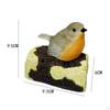Figurine Bird Statue, Miniature Animal Sculpture LED Ornament Figure for Bonsai Fairy