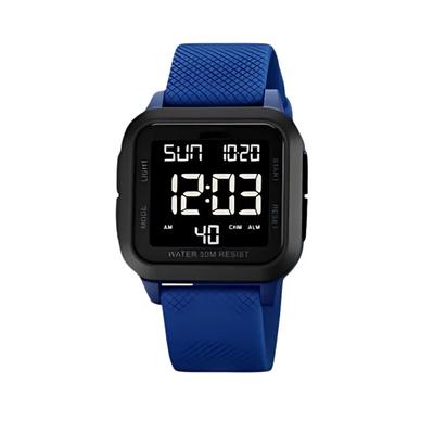 Stilvolle Digitaluhr für Männer und Frauen, leicht ablesbar, erschwinglich, großer Bildschirm, große Schrift, Stoppuhr, LCD, schlichtes Design, Multifunktion, Herren