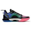 Li Ning Yushuai Evolution Low Textile, TPU Abrasion Resistant Breathable Low top Basketball Shoes Men's Black Pink Blue ABAS161-4
