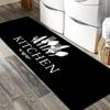 Tableware Pattern Kitchen Runner Rug Non-slip Doormat Kitchen Carpet Floor Mat  Entrance