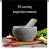 LISM Natural Stone Mortar and Pestle