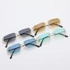Retro Sunglasses Women Designer Rimless Sun Glasses Fashion Shades Irregular Lens Ladies Frameless Eyewear