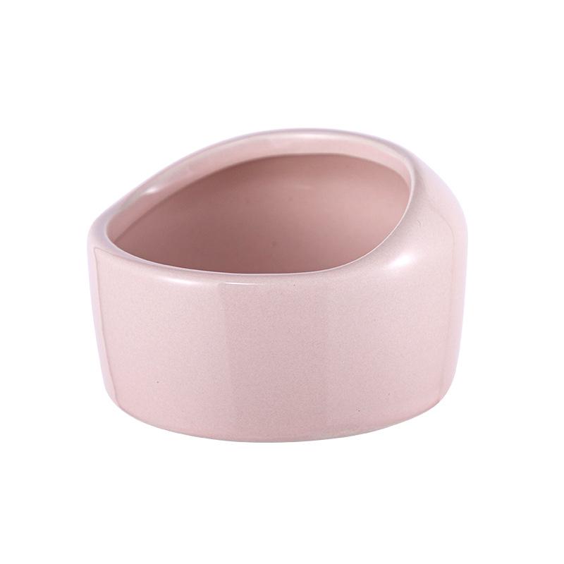 Ciotola per Cibo per Criceti in Ceramica - Piatto Alimentatore Orsetto Dorato Anti-Ribaltamento, Accessorio per Gabbia e Decorazione Paesaggistica