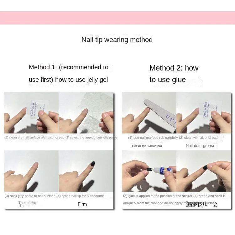 Blue Cute Sweet and Cool Cat Claw Artificial Nail Sticker Handmade False Nail Wearable Patch Detachable Finished Product
