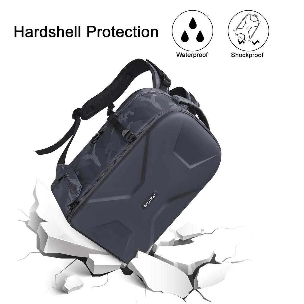 MOSISO Camera Backpack Photography Camera Compatible with Camouflage Waterproof Hard Case with Tripod Stand Laptop Divider DSLR/SLR/Mirrorless Bag,