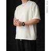 Men's Everyday Wear Solid Color Loose Fit Crew Neck Short Sleeve Cotton T Shirt