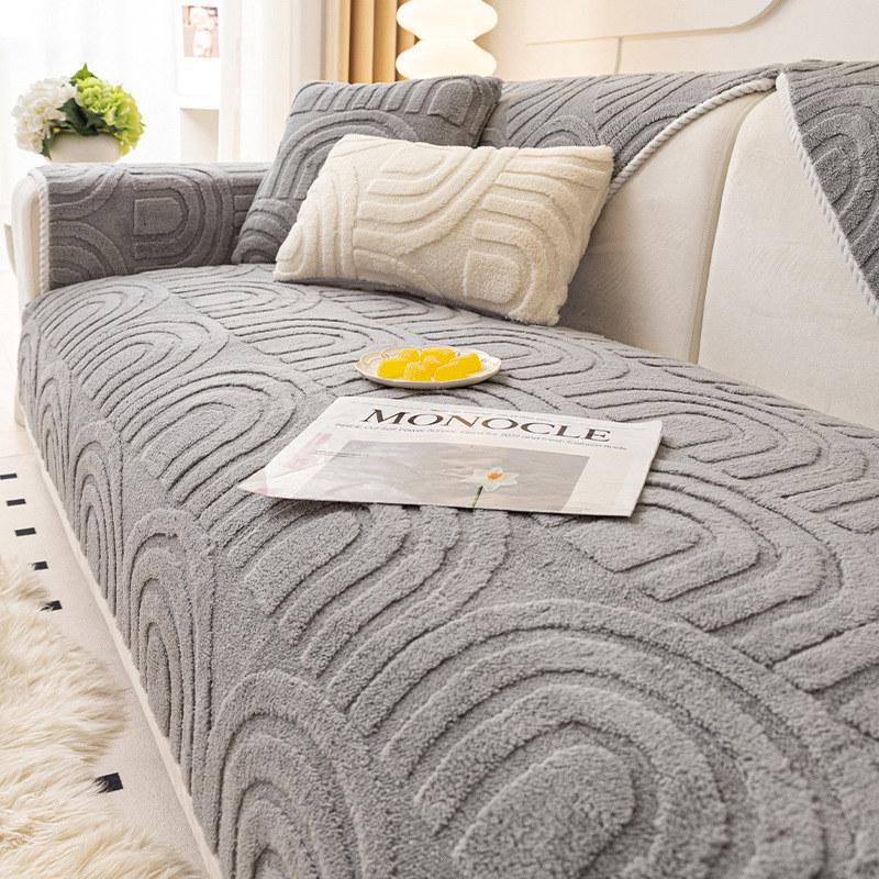 

Зимний чехол для углового дивана, бархатный для гостиной, 1/2/3/4-местный, нескользящий плюшевый чехол для кресла, полотенца, дивана, мебели, чехол, мягкий, теплый 70x70