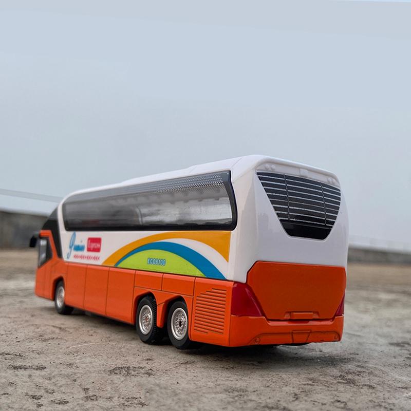 Elektrisch Toeristisch Speelgoed Verkeer Dubbeldekker Bus Legering Auto Model Diecasts Metaal Stadsrondrit Bus Auto Model Geluid en Licht Kinderen Cadeaus