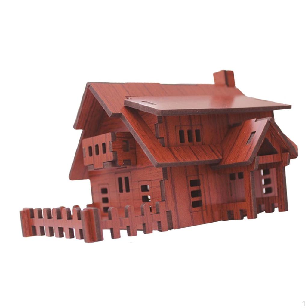 3D Puzzle Architecture Cabin Building DIY Kits Brain Teaser Kids Construction Toy Education