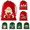 Christmas Velvet Bag, Claus Bag, Children's Gift Bag, Large Christmas Decoration, Drawstring Bag