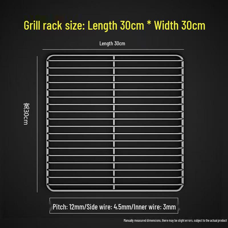 Rectangular 304 Stainless Steel BBQ Grill Net with Legs – Ideal for Draining Water & Oil, Oven Drying & Baking.
