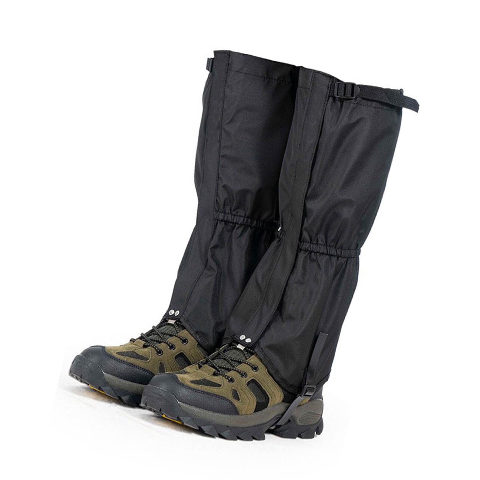 Outdoor Travel Leg Gaiters Waterproof Hiking Gaiters Adjustable Snow Boot Gaiters for Mountain Climbing and Snowshoeing чёрный