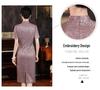 Elegant Light Purple Qipao: High-End Chinese Style Mother of the Groom Dress for Summer Wedding Banquets